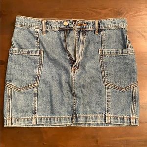 mini denim skirt